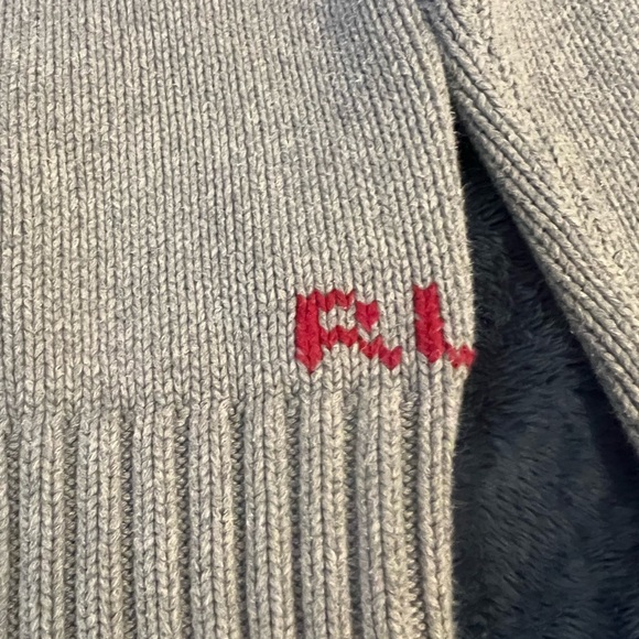 Polo Ralph Lauren Sweater Boys Kids 8 American Flag Gray - Picture 3 of 12